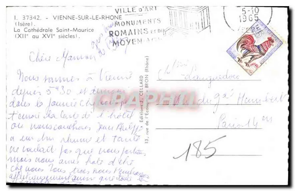 Cathédrale Saint-Maurice — Vienne-sur-le-Rhône — Édition de L'Économiste Bron - Verso