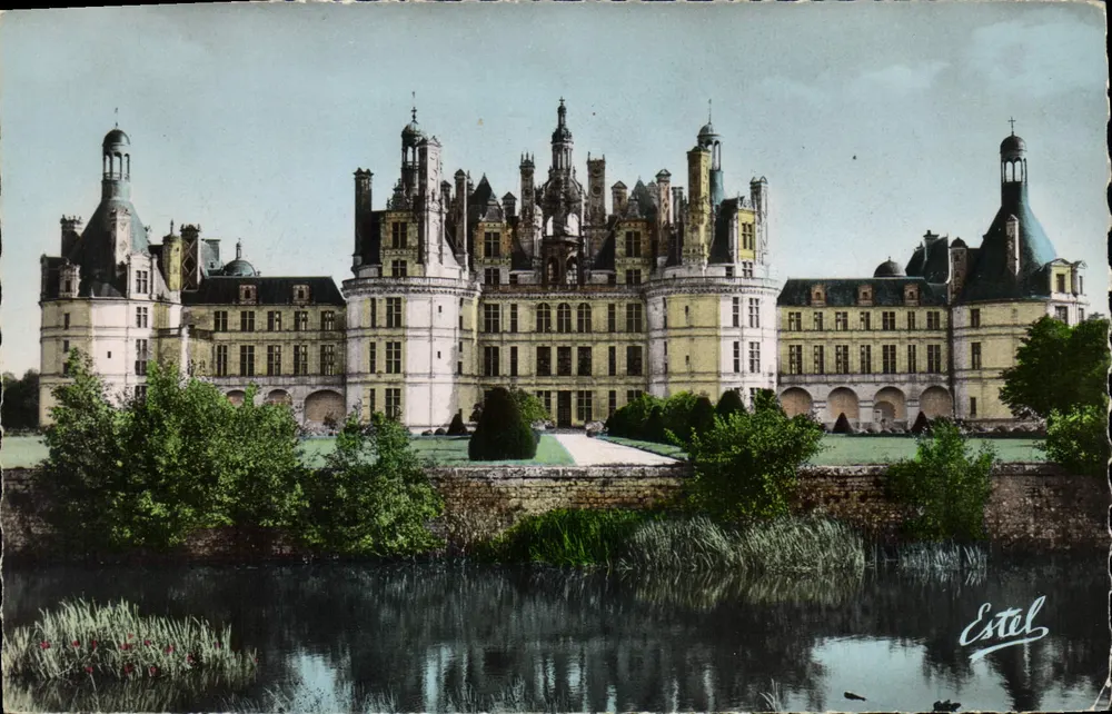 Château de Chambord — Façade et Jardins sur le Cosson — Estel - Recto