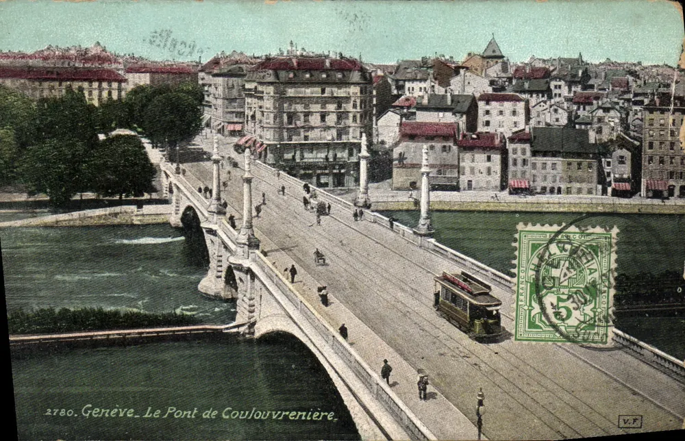 Genève — Le Pont de Coulouvrenière — éditeur V.F. n° 2780 - Vorderseite