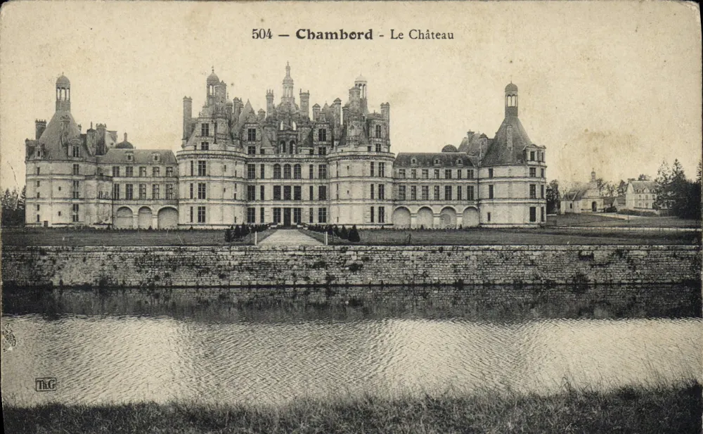 Chambord - O Castelo — Bilhete postal antigo n°504 — editor ThG - Frente