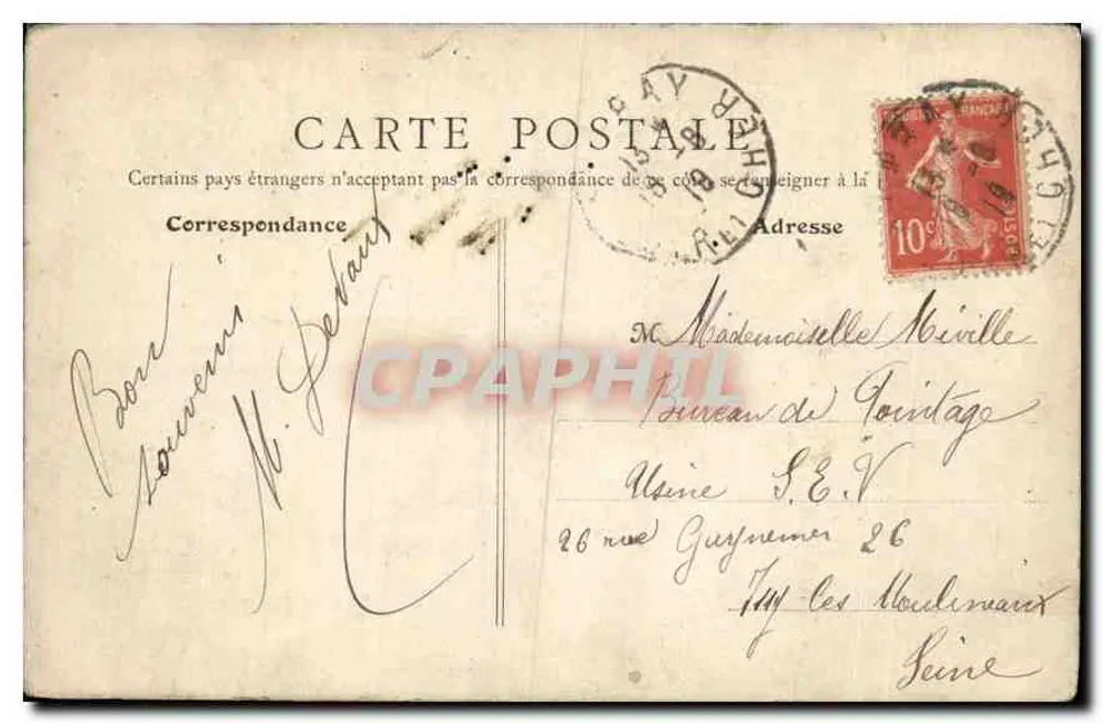 Chambord - O Castelo — Bilhete postal antigo n°504 — editor ThG - Verso