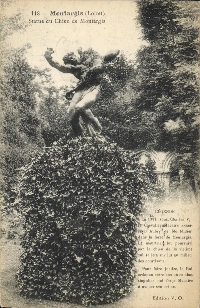 Montargis (Loiret) — Statue du Chien de Montargis — Édition V.O. - Recto