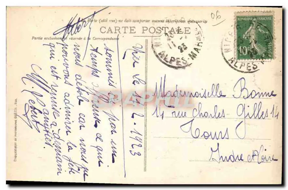 Nice - Promenade des Anglais et Jetée-Promenade — Édition Gilotto, n°25 - Verso