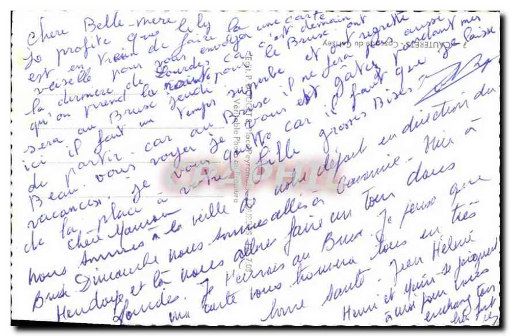 Wodospad Bruse — widok panoramiczny — wydawca nieznany, numer serii nie widoczny - Rewers