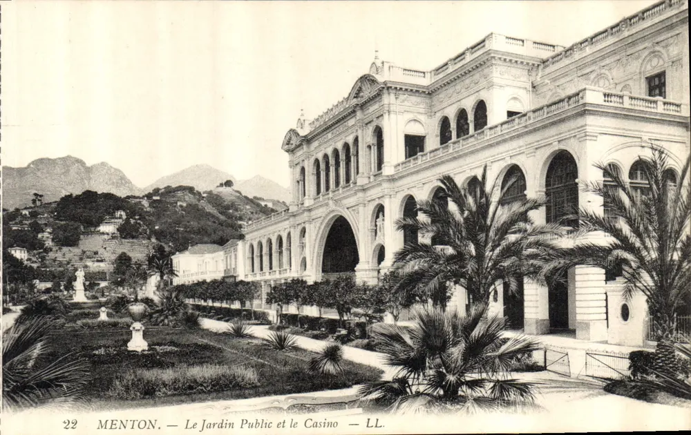 Menton — Öffentlicher Garten und das Casino — LL. n°22 - Vorderseite