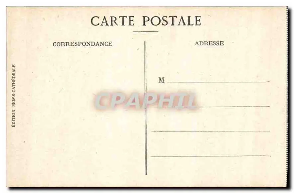 Reims — Der große Gewölbe der Kathedrale nach dem Brand — Édition Reims-Cathédrale - Rückseite