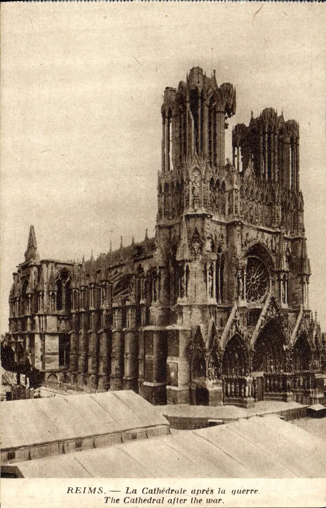 Reims — Die Kathedrale nach dem Krieg — Edition Reims-Kathedrale - Vorderseite