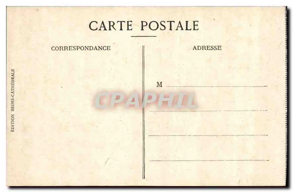 Reims — Die Kathedrale nach dem Krieg — Edition Reims-Kathedrale - Rückseite