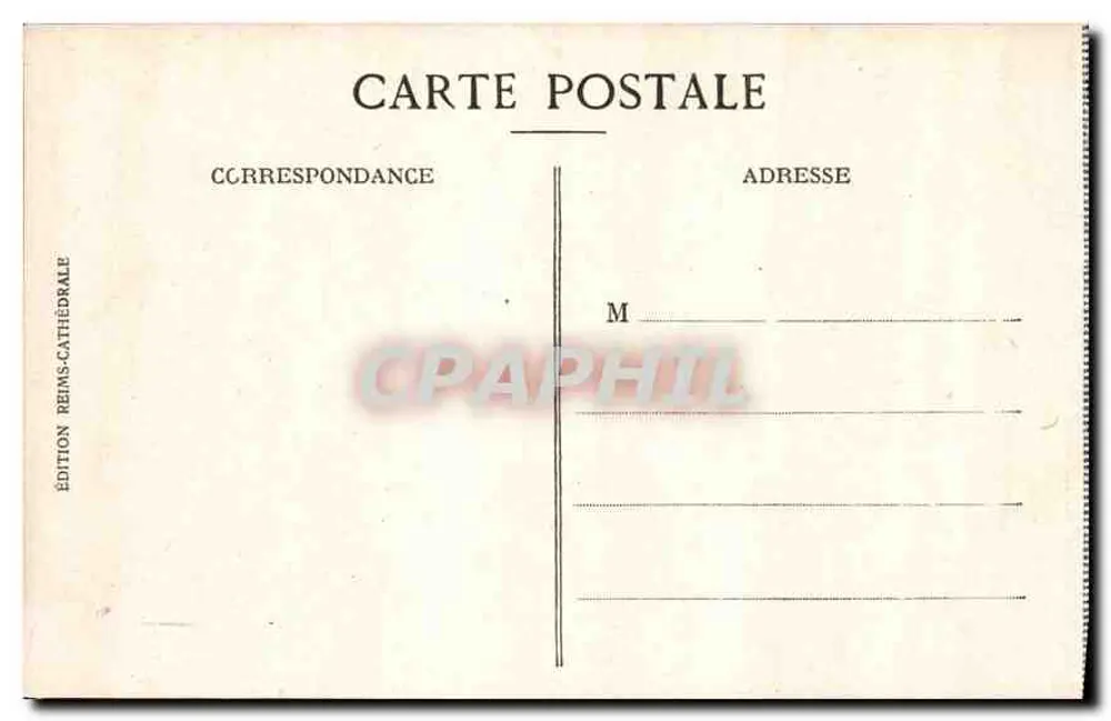 Reims — Le Beau Dieu après la guerre — Édition Reims-Cathédrale - Verso
