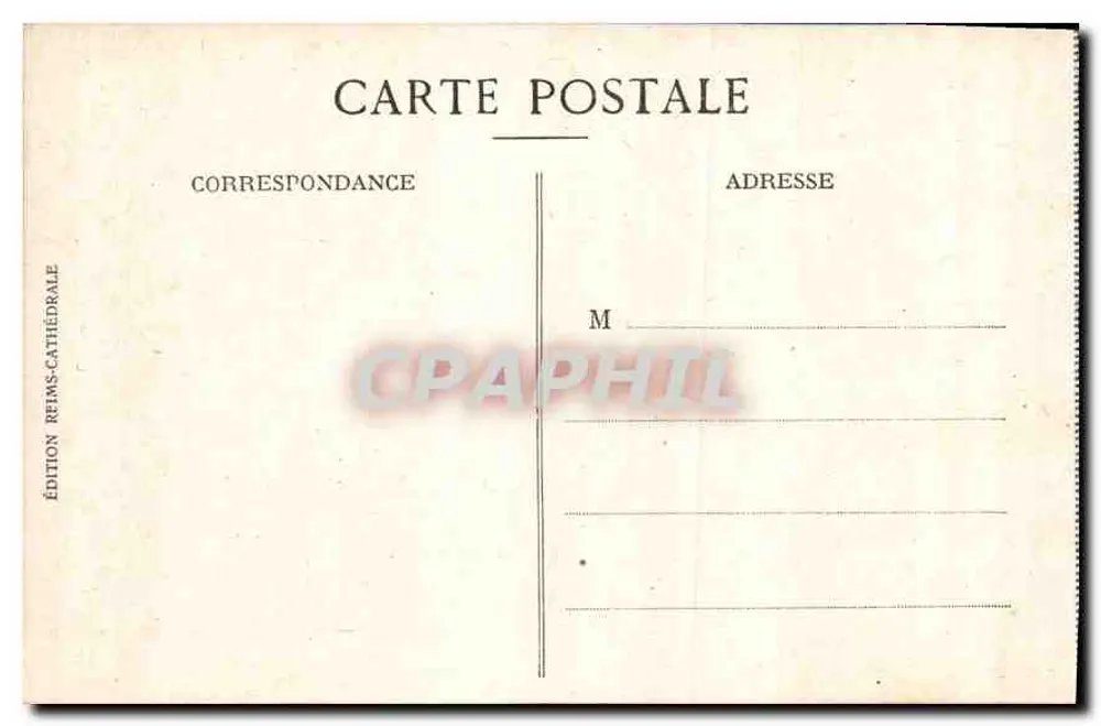 Reims — La place Drouet d'Erlon après la guerre — Édition Reims-Cathédrale - Verso