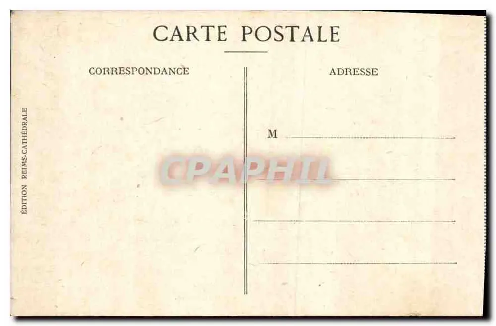 Reims — Rue Dieu-Lumière nach dem Krieg — Édition Reims-Cathédrale - Rückseite