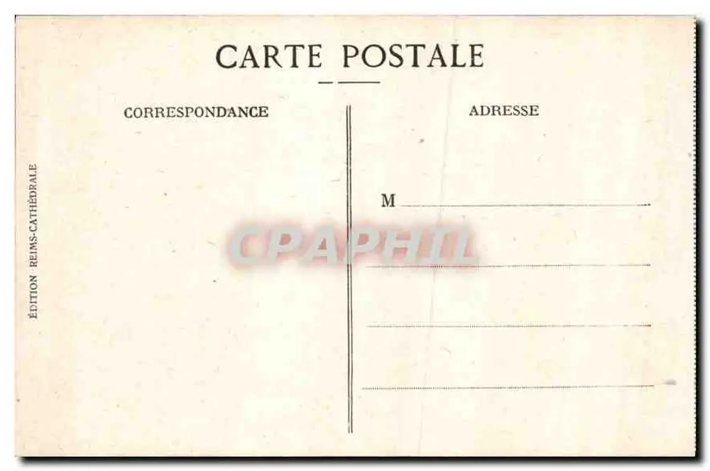 Reims — Aufnahme aus der Luft. Juli 1918. — Edition Reims-Cathédrale - Rückseite