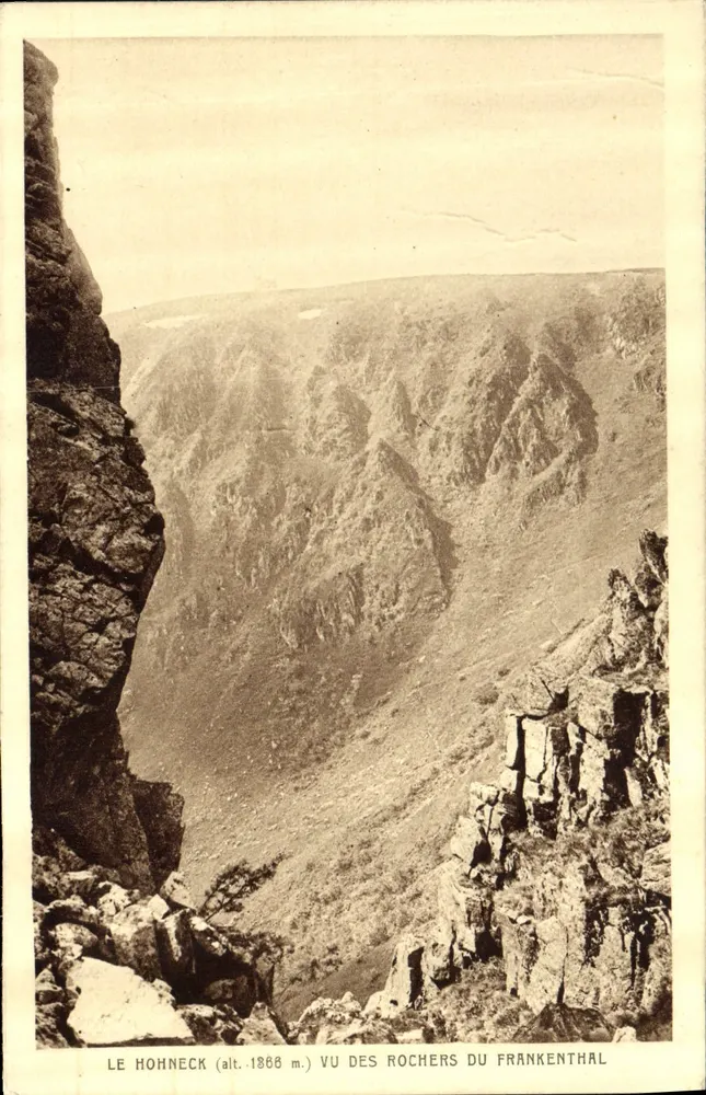 Der Hohneck (alt. 1868 m.) Blick von den Felsen von Frankenthal — Edition Lüsaize, Imp. Braun - Vorderseite