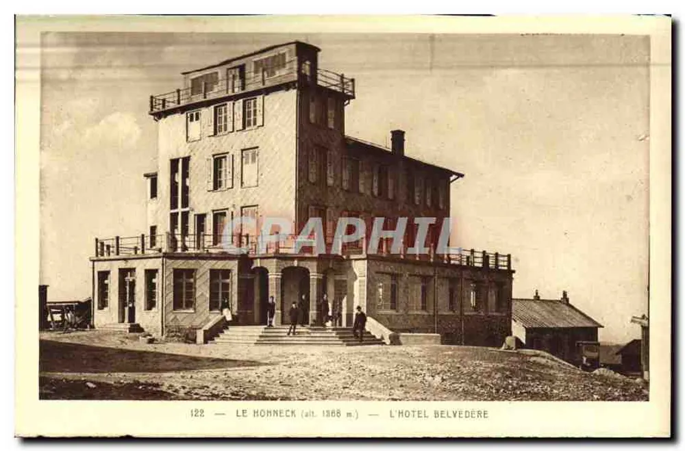 El Hohneck (alt. 1866 m.) — El Hotel Belvédère — Graphphil - Anverso