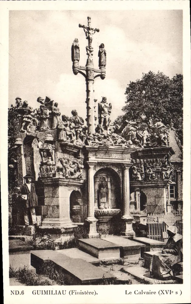 Guimiliau (Finistère) — Das Kreuzweg (16. Jahrhundert) — ND.6 - Vorderseite