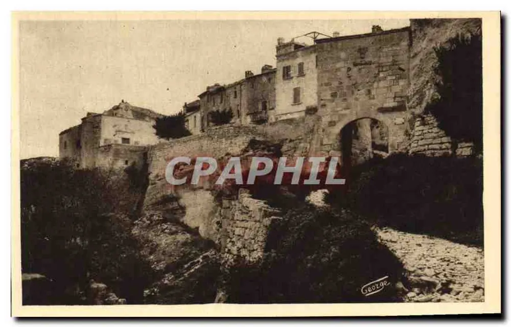 Les Baux - Die Mauern — Eintritt durch das Tor Eyguyères — J. George, n°403 - Vorderseite