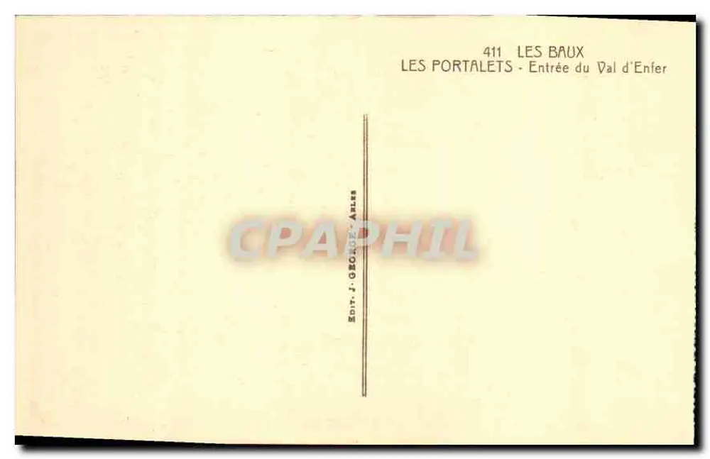 Die Portalets — Eingang zum Val d'Enfer — J. George, Anles - Rückseite