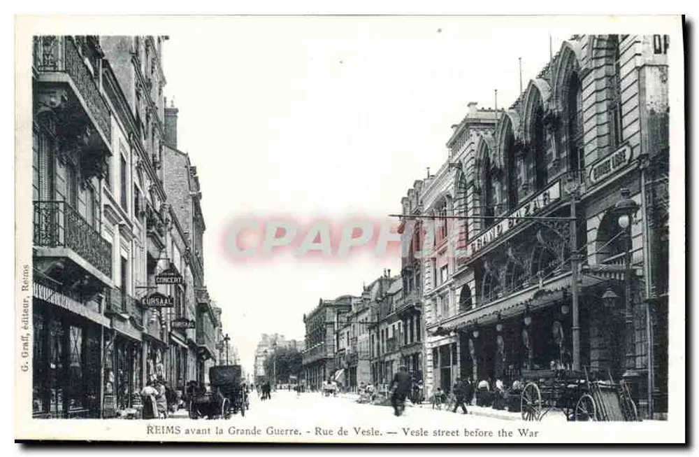 Reims vor dem Großen Krieg — Rue de Vesle — G. Graff, Reims - Vorderseite