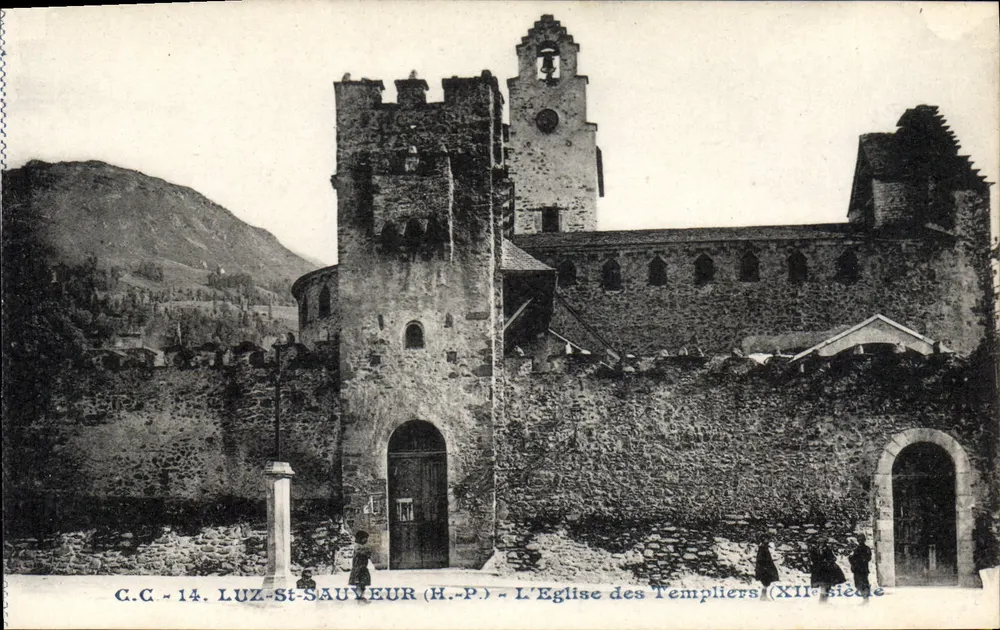 Luz-Saint-Sauveur — Ansicht der Templerkirche (12. Jahrhundert) — C.C. n°14 - Vorderseite