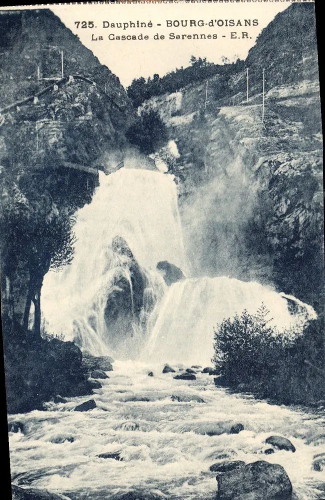 A Cascata de Sarennes — Bourg-d'Oisans — E.R. — n°725 - Frente