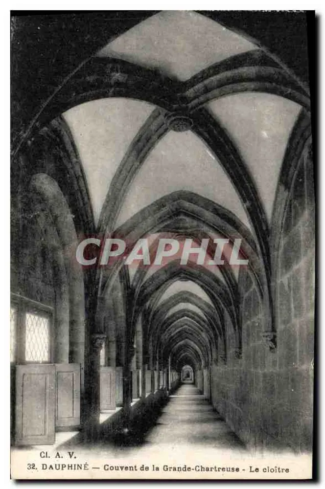 Dauphiné — Mosteiro da Grande-Chartreuse — O claustro - Frente