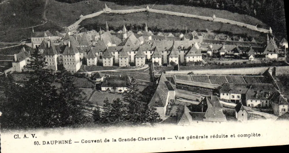 Dauphiné — Kloster der Grande-Chartreuse — Reduzierte und vollständige allgemeine Ansicht — Cl. A. V. Nr. 60 - Vorderseite