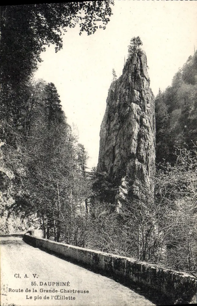 Der Gipfel von l'Éillette — Route de la Grande-Chartreuse — CI. A. V. 55. DAUPHINÉ - Vorderseite