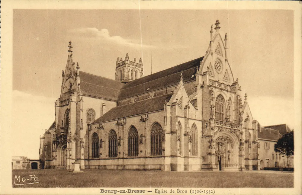 Bourg-en-Bresse — Kirche von Brou (1506-1532) — Mo-Pa - Vorderseite