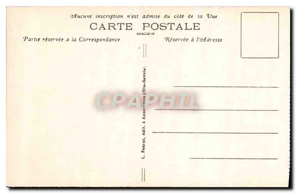 Chamonix-Mont-Blanc (Haute-Savoie) — Überquerung der Mer de Glace — L. Pauras, Verlag in Annemasse (Haute-Savoie), Nr. 459 - Rückseite