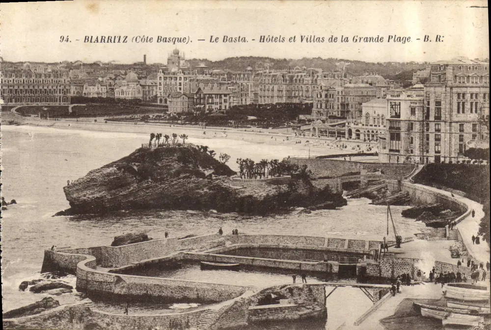 Blarriiz (Côte Basque) — Der Basta — Hotels und Villen der Grande Plage — B.R. - Vorderseite