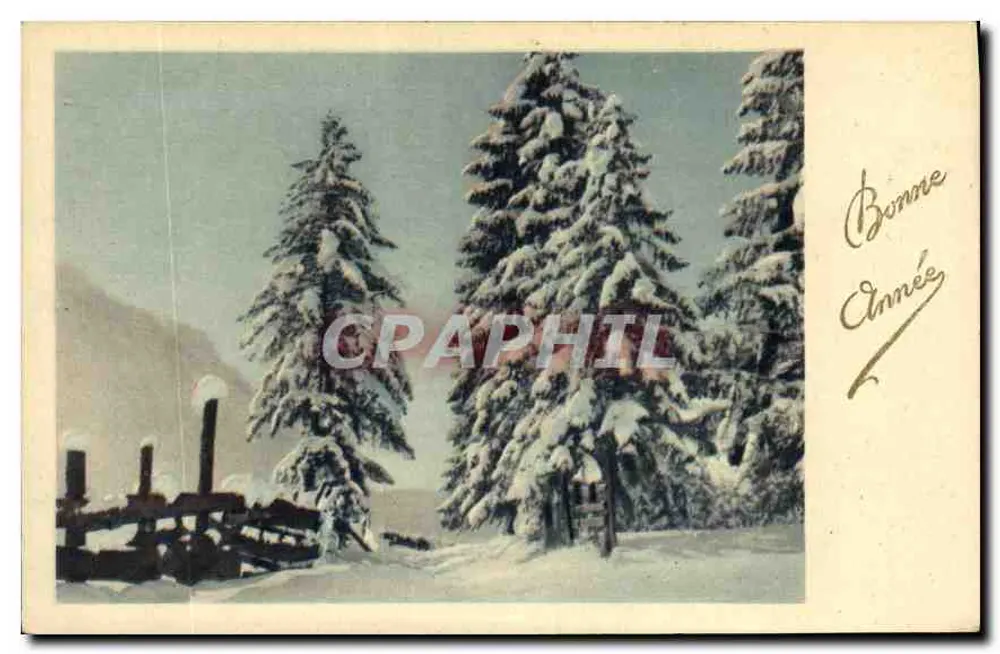 Paisagem invernal nevada — Editor E. S. Paris - Frente