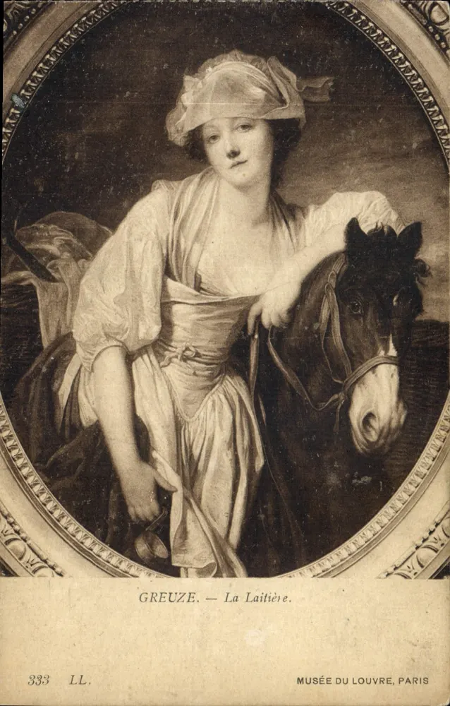 A Leiteira — Greuze — Museu do Louvre, Paris - Frente