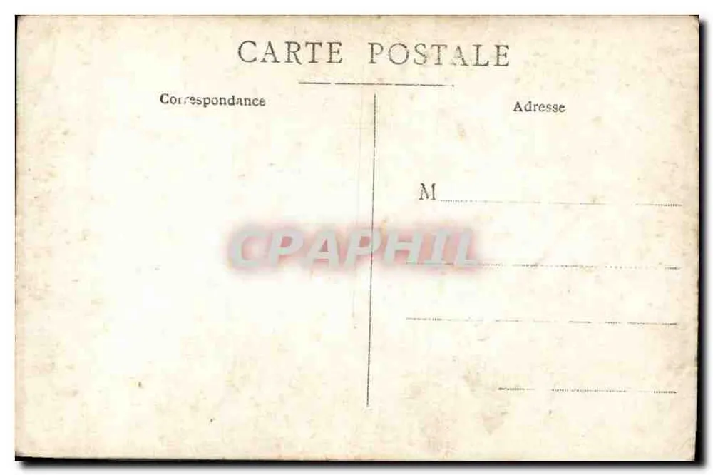 Homem em traje — jardim — cartão postal anônimo - Verso