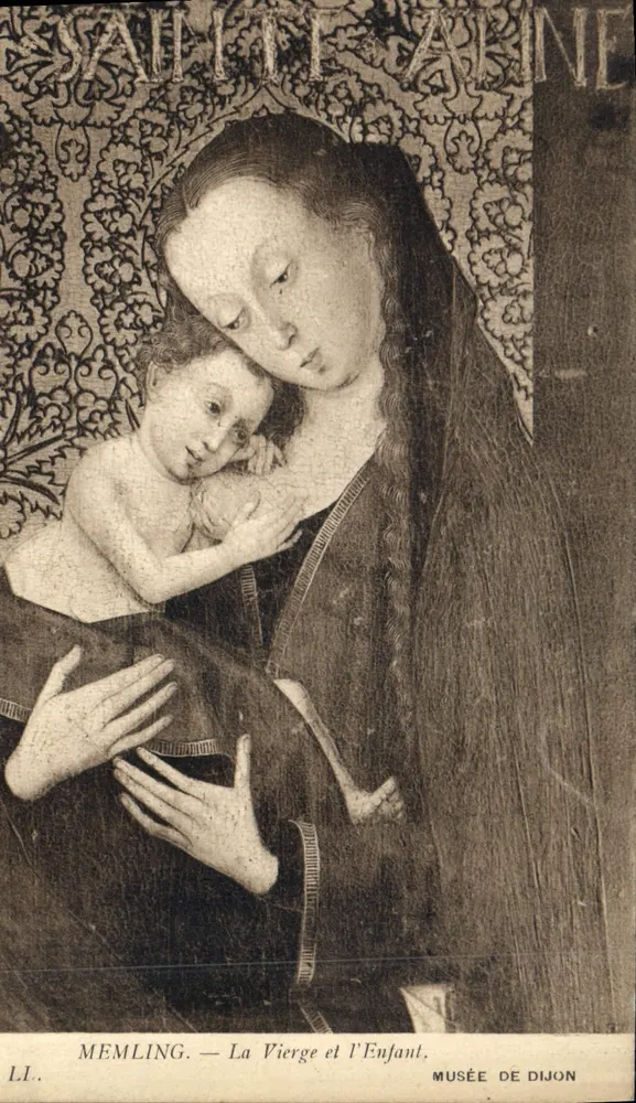 A Virgem e o Menino — obra de Memling — Museu de Dijon - Frente