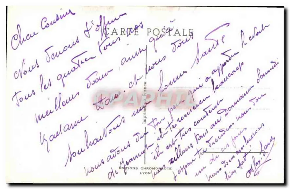 हिवर्नल लैंडस्केप — बर्फीला गांव सूर्यास्त पर — क्रोमोपोस्ट एडिशन, लियोन - पीछे