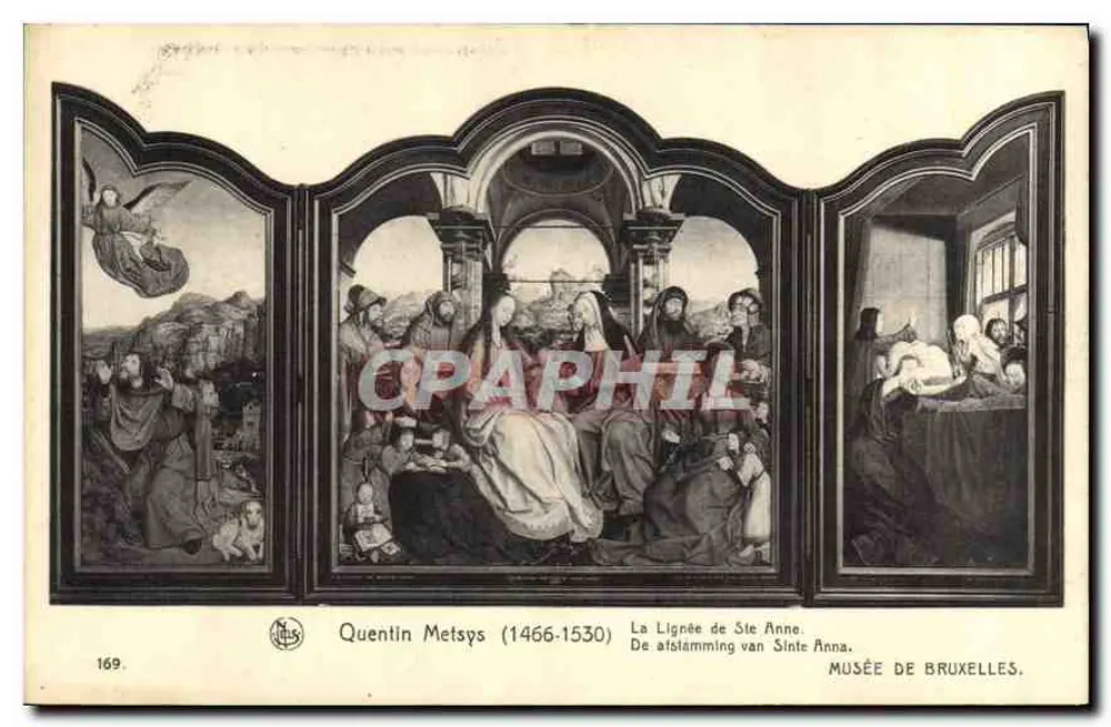 Die Linie der Heiligen Anna — Quentin Metsys (1466-1530) — Musée de Bruxelles, n° 169 - Vorderseite