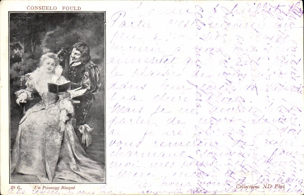 Consuelo Fould — Un Passage Risqué — wydawca G. Consuelo Fould, n° 29 G - Awers