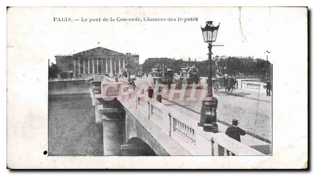 Paris — Der Pont de la Concorde, Kammer der Abgeordneten — Verlag Graphique Paris - Vorderseite