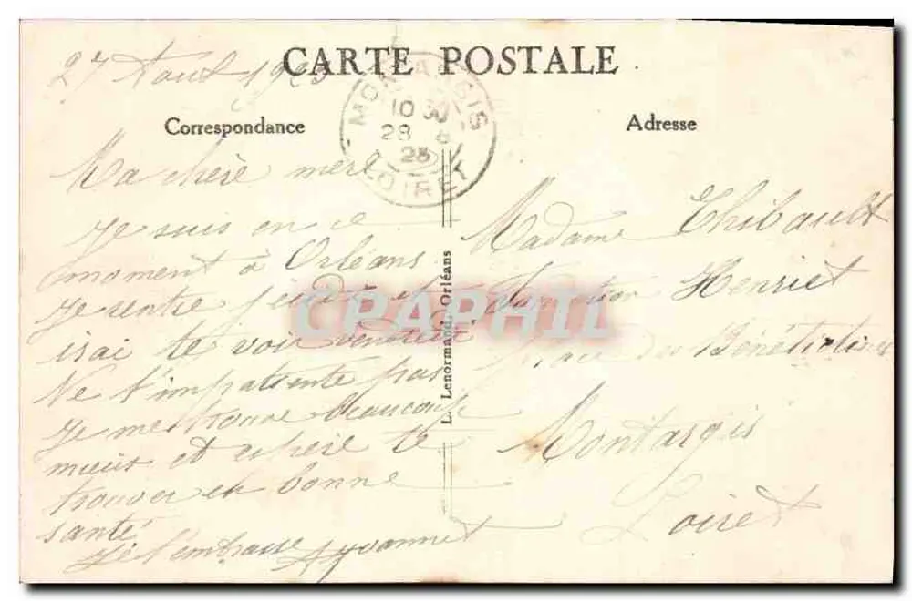 Orléans — Kathedrale Sainte-Croix — Verlag L. Lonormand - Rückseite