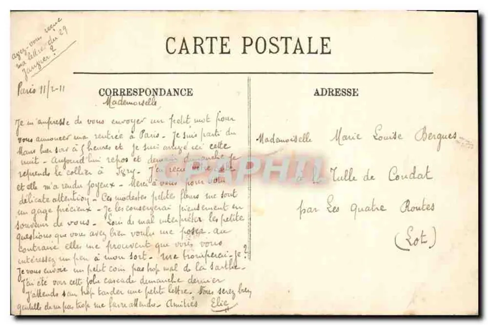 As margens do Huisne — LL. — Editor LL. - Verso