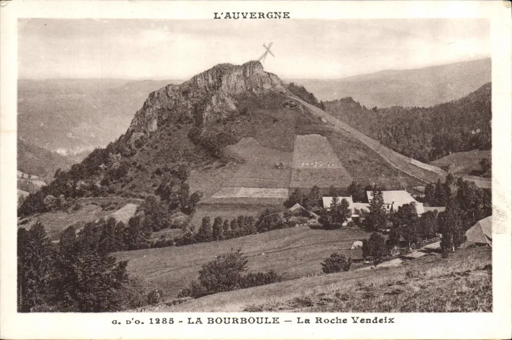 La Bourboule — La Roche Vendeix — L'Auvergne — G. D'O. 1285 - Frente
