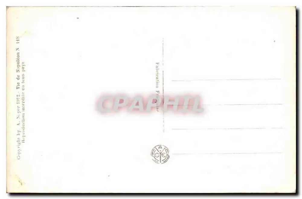 Batalha de Aboukir — 1799 — A. Noyer, série Napoléon N°148 - Verso