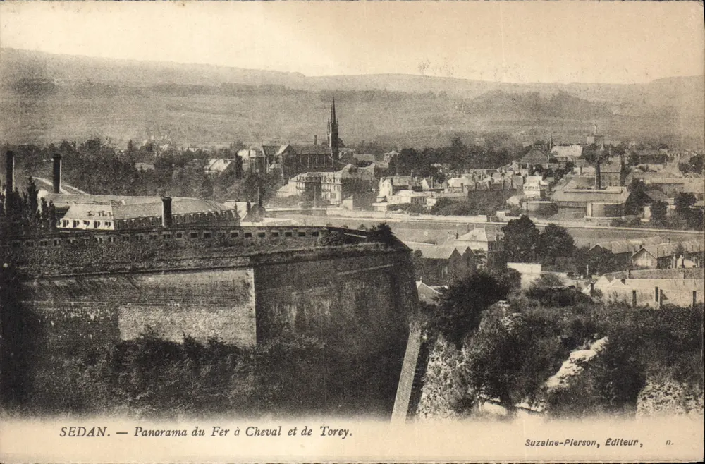 Sedan — Panorama des Fer à Cheval und Torcy — Suzaine-Pierson, Verlag, n. - Vorderseite