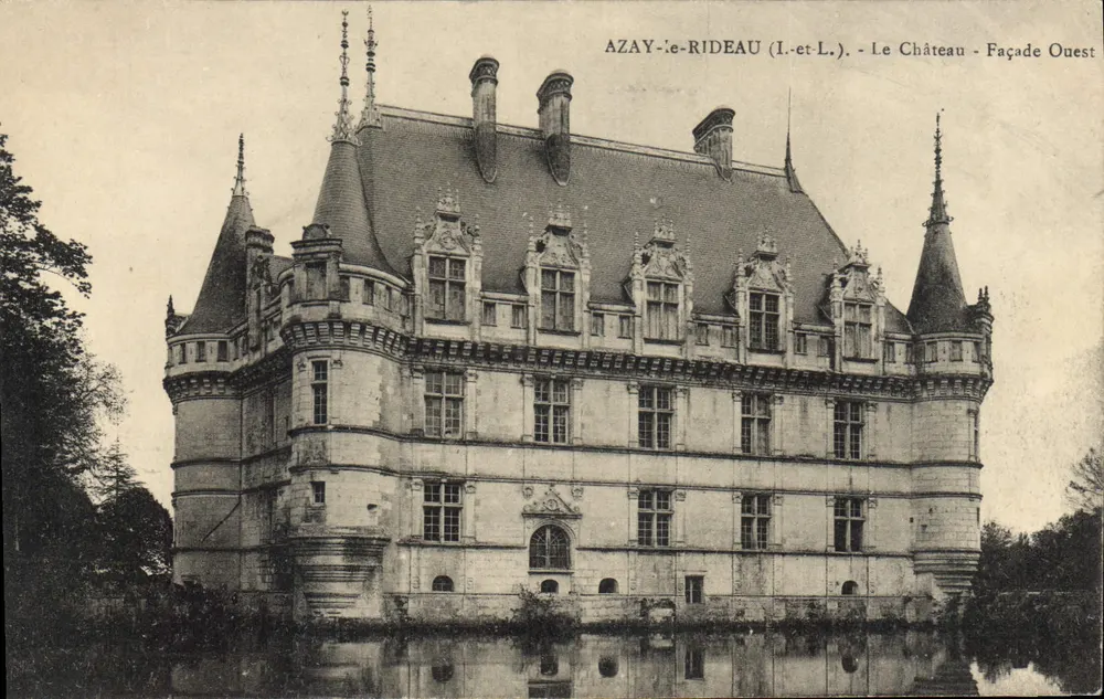 Azay-le-Rideau (Indre-et-Loire) — Das Schloss — Westfassade - Vorderseite