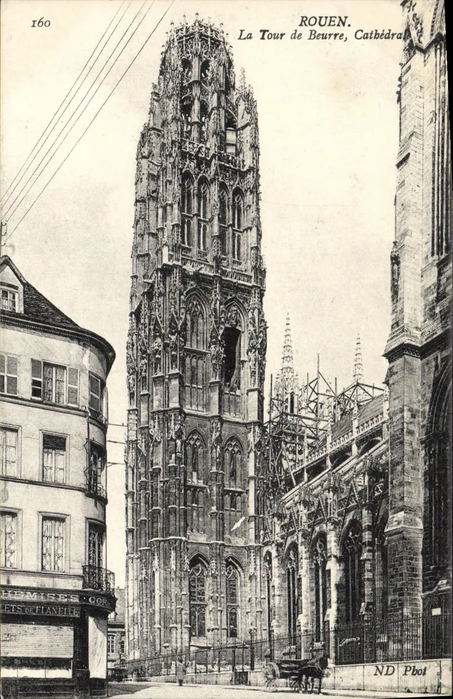 Rouen — A Torre do Manteiga, Catedral — ND Pbot - Frente