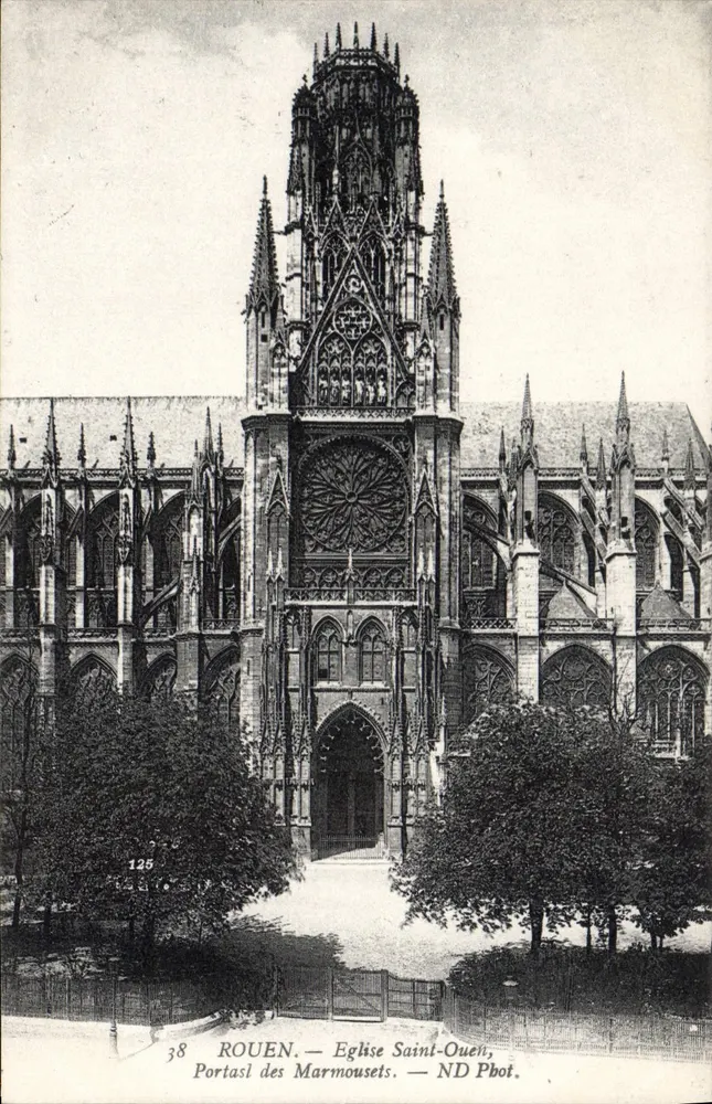 Rouen — Kirche Saint-Ouen, Portal der Marmousets — ND Phot. - Vorderseite