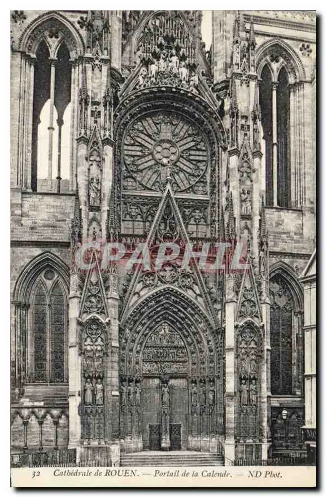 Kathedrale von ROUEN — Portal der Calende — ND Phot. - Vorderseite