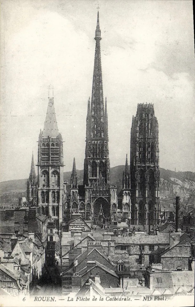 Rouen — Strzała Katedry — ND Pol. - Awers