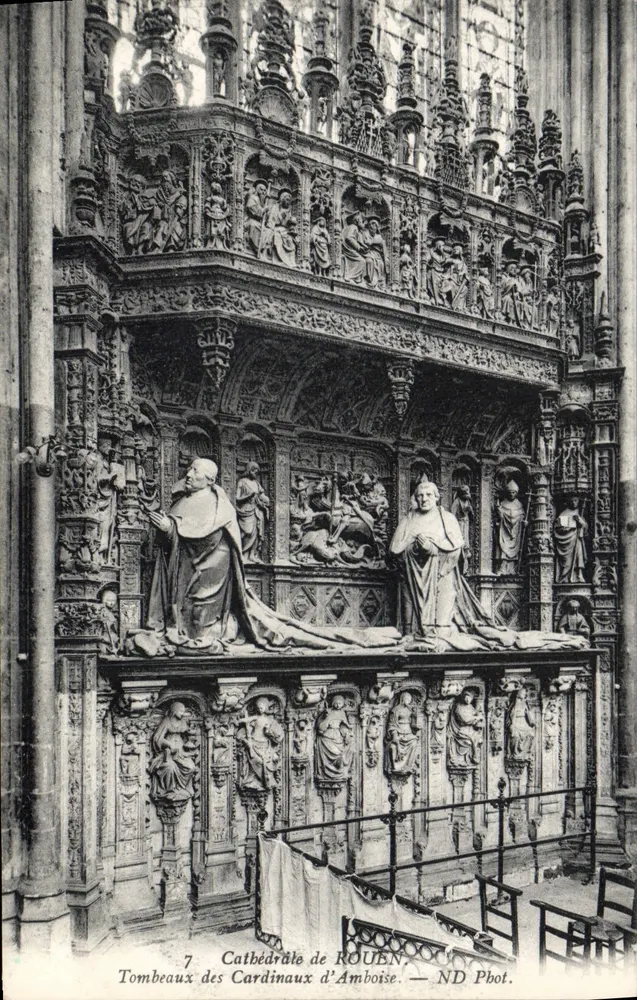 Gräber der Kardinäle von Amboise — Kathedrale von Rouen — ND Phot. - Vorderseite