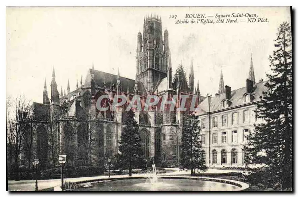 Rouen — Square Saint-Ouen, Apsis der Kirche, Nordseite — ND Pbot. - Vorderseite